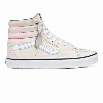 Női Vans Emboss Sk8-Hi Magasszárú Cipő VA6598702 Fehér